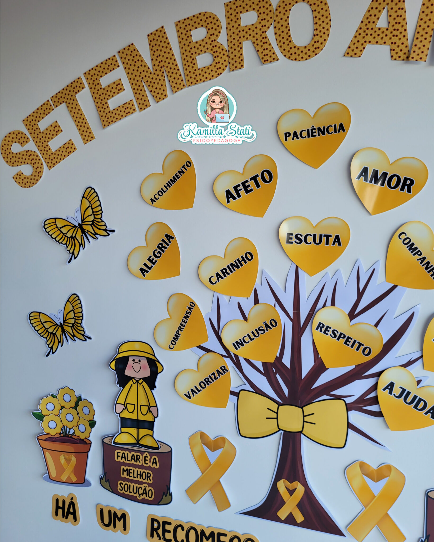 Painel setembro amarelo - Materiais Para Profes: Seu Portal de Recursos