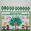Mural das mãozinhas dia da árvore