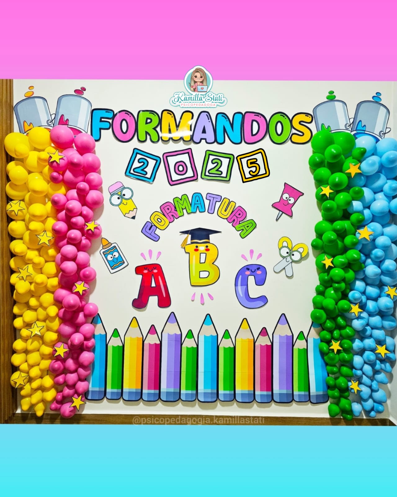 Painel balão formatura Abc 2025