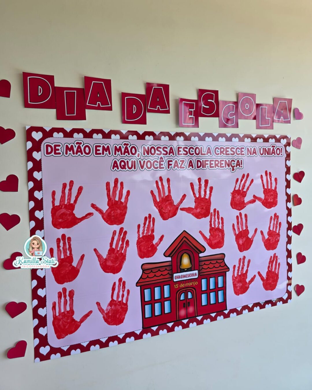 Mural das mãozinhas dia da escola - Image 2