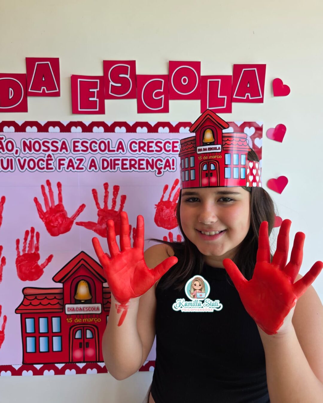 Mural das mãozinhas dia da escola - Image 3