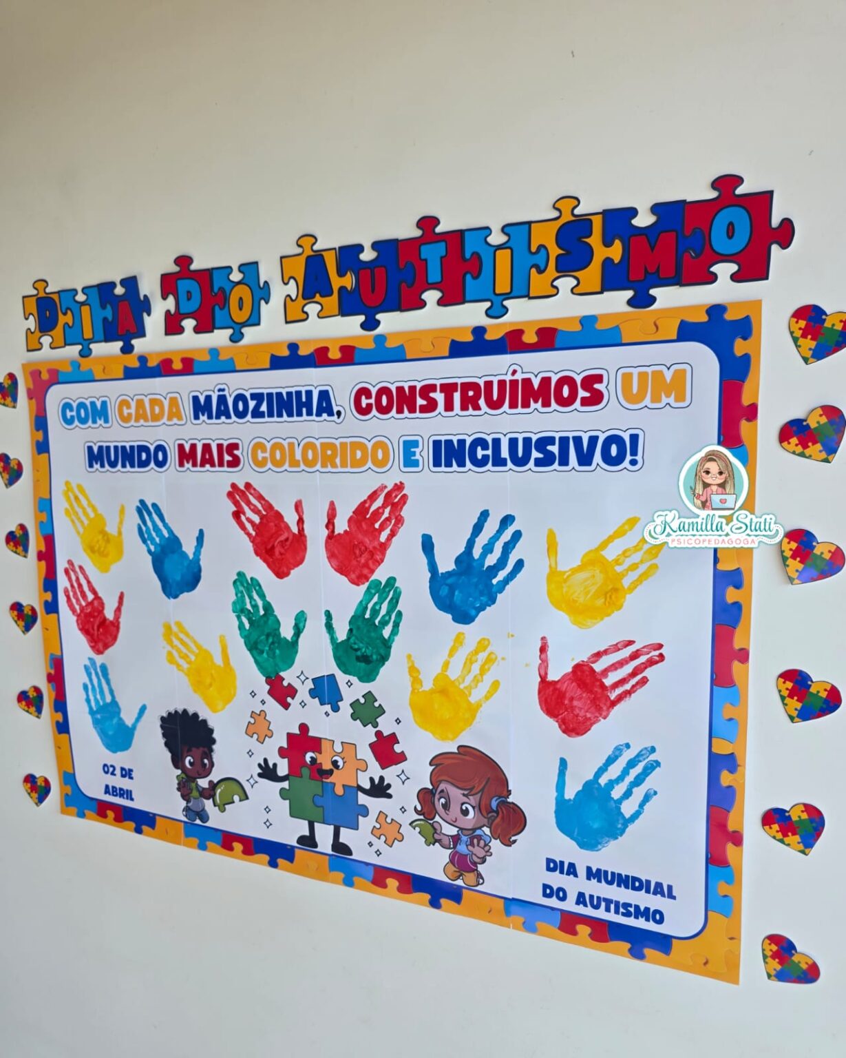 Mural das mãozinhas dia do autismo - Materiais Para Profes: Seu Portal ...