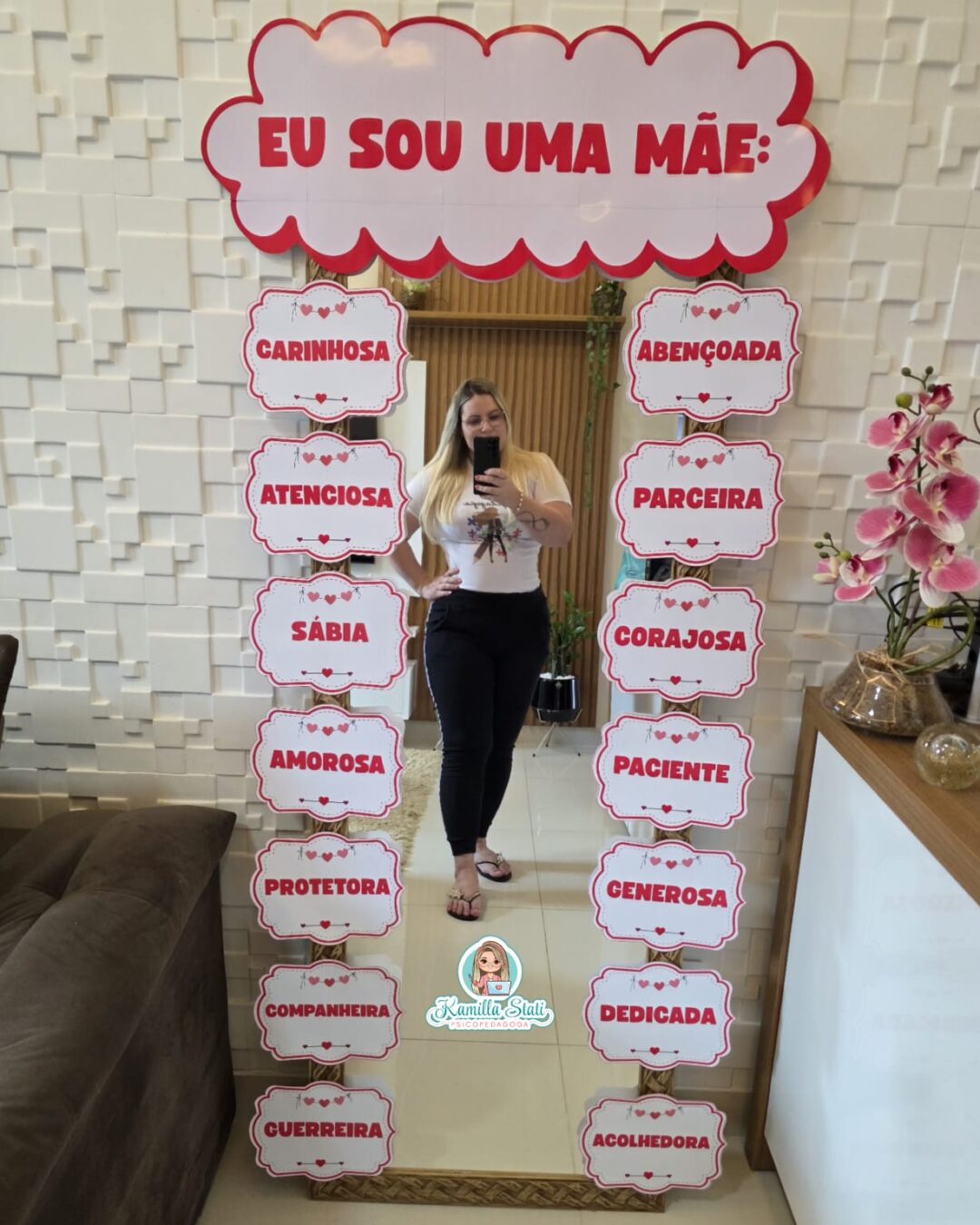 Espelho das afirmações dia das mães