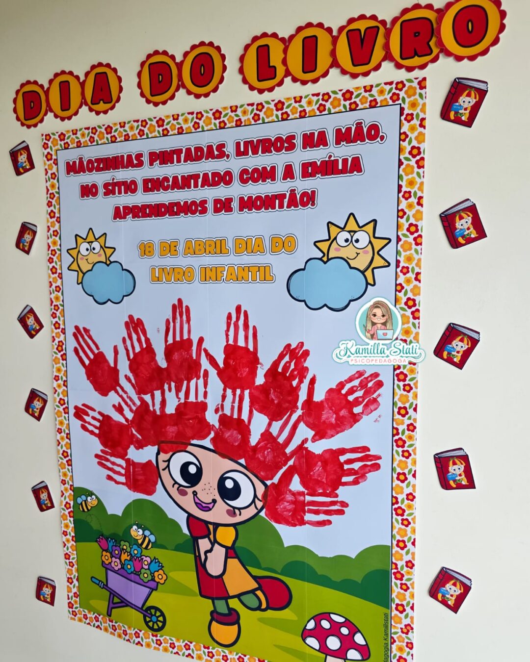 Mural das mãozinhas dia do livro - Image 7