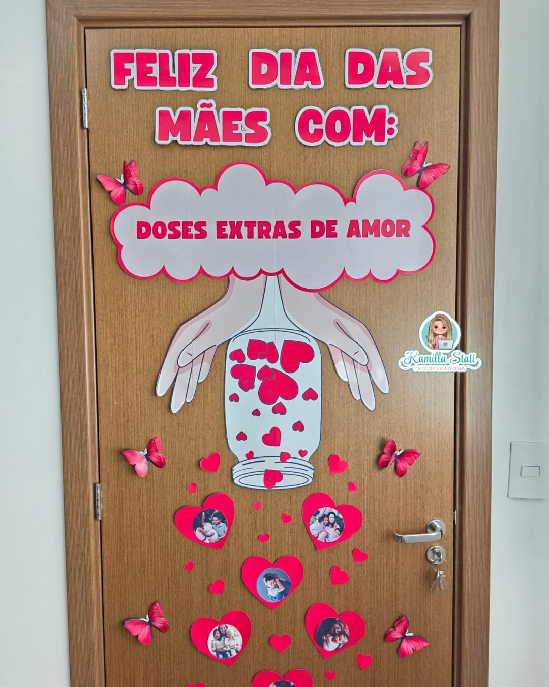 Decoração de porta dia das mães doses extras de amor - Image 4
