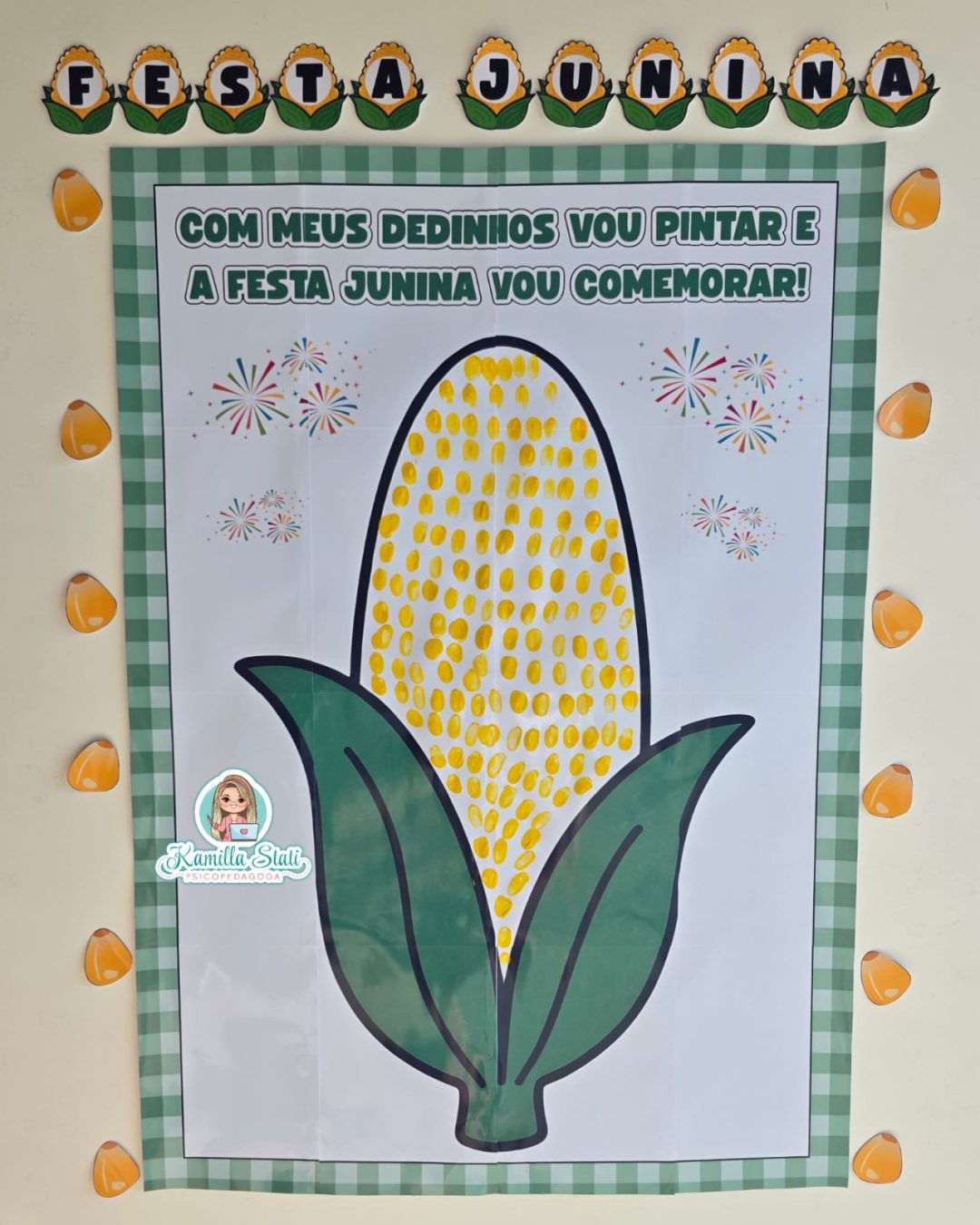Mural dos dedinhos milho junino - Imagem 2