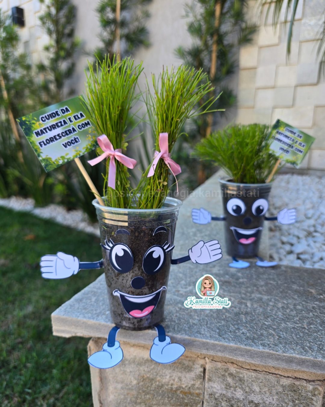 Plantinha interativa no copo