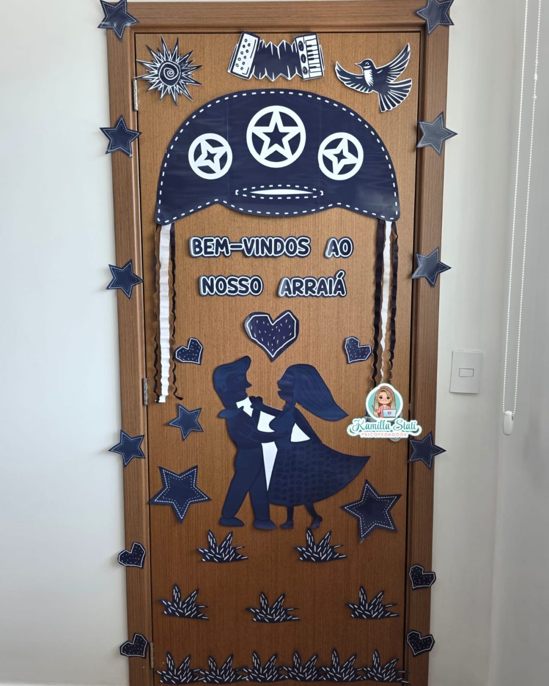 Decoração de porta cordel bem-vindos - Imagem 2