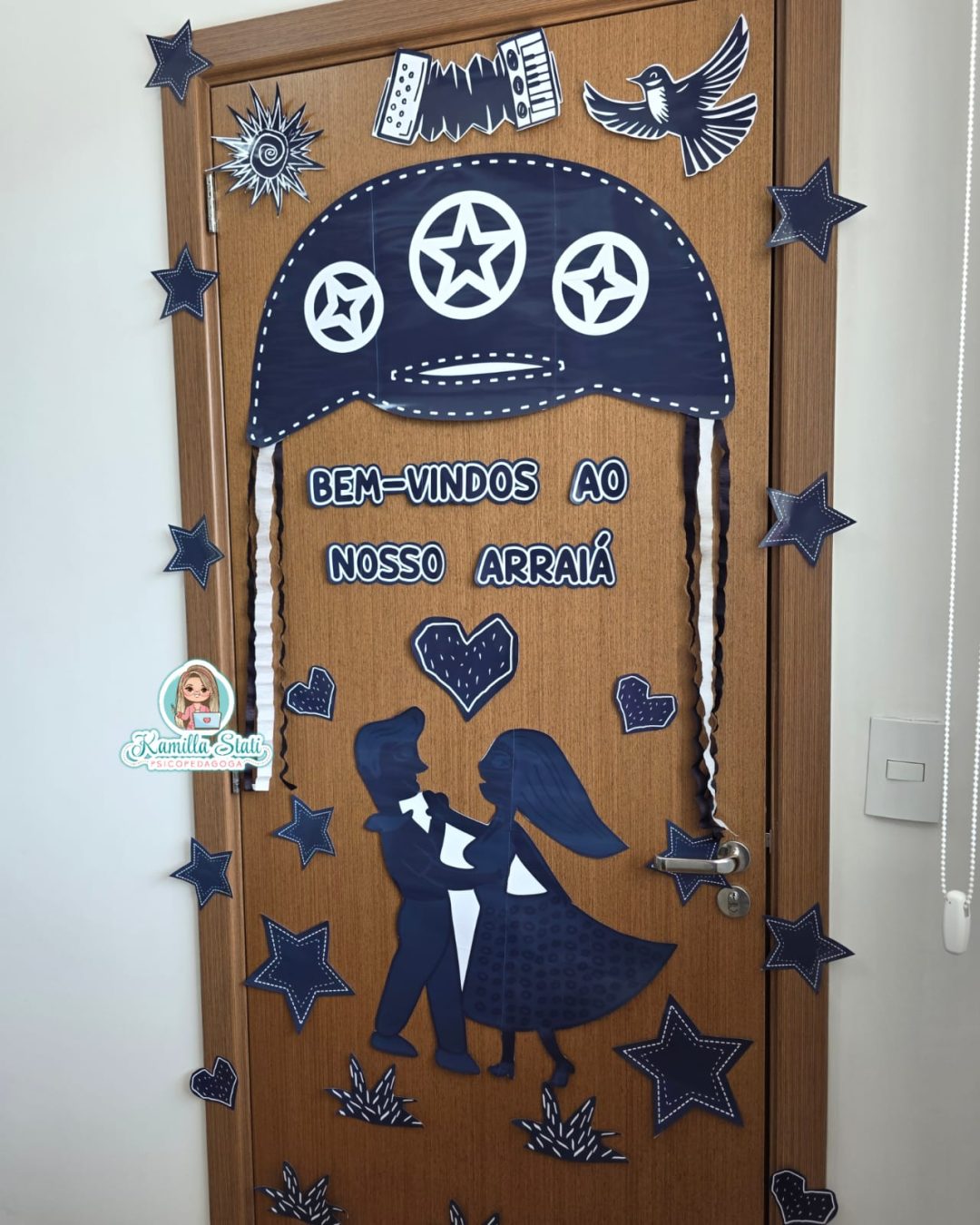 Decoração de porta cordel bem-vindos - Imagem 4