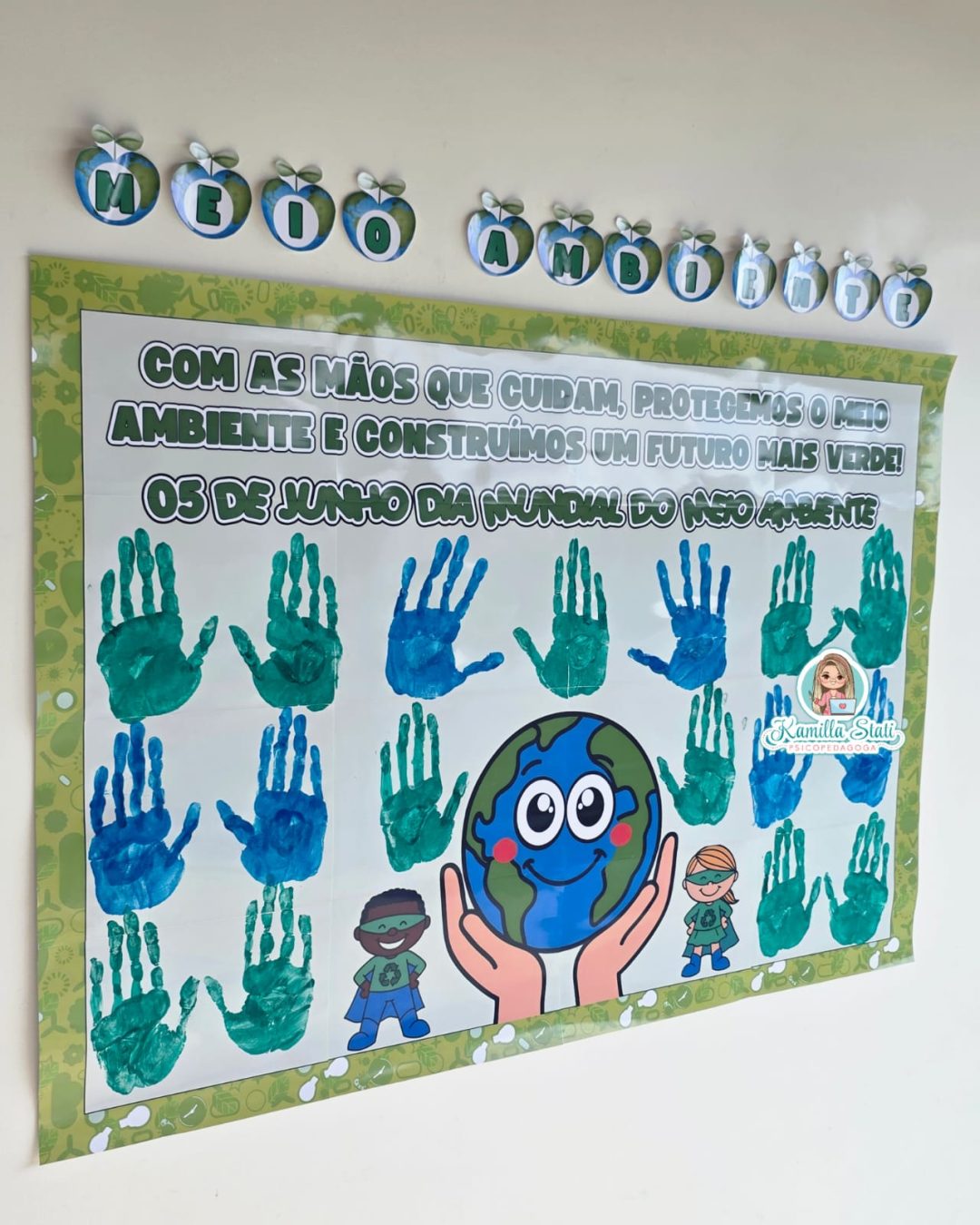 Mural das mãozinhas meio ambiente - Imagem 3