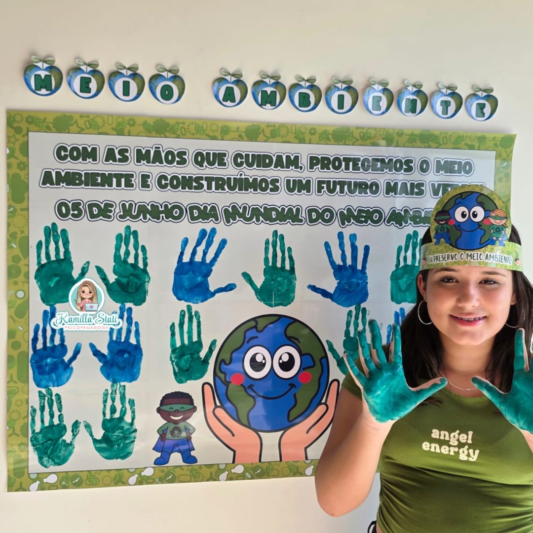 Mural das mãozinhas meio ambiente