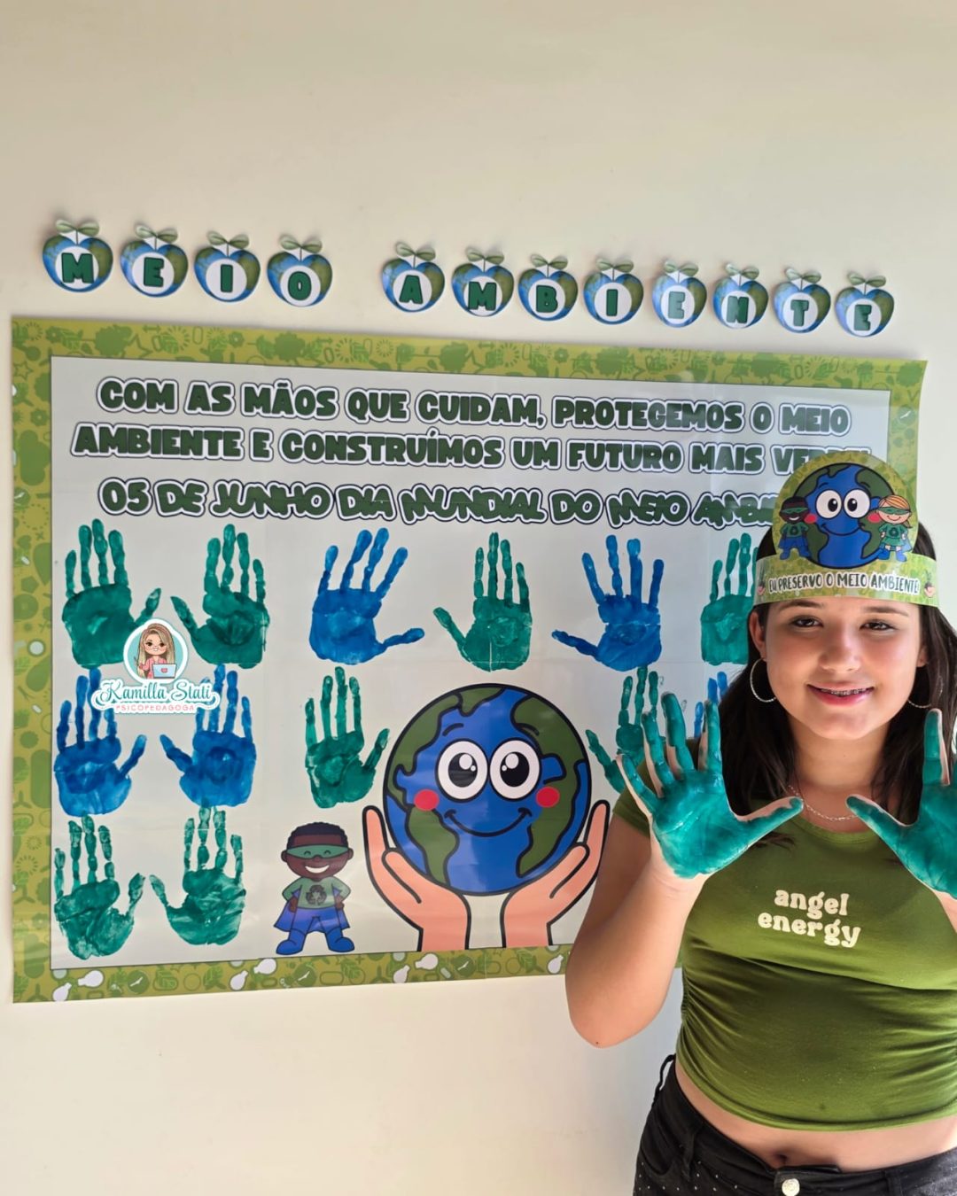 Mural das mãozinhas meio ambiente