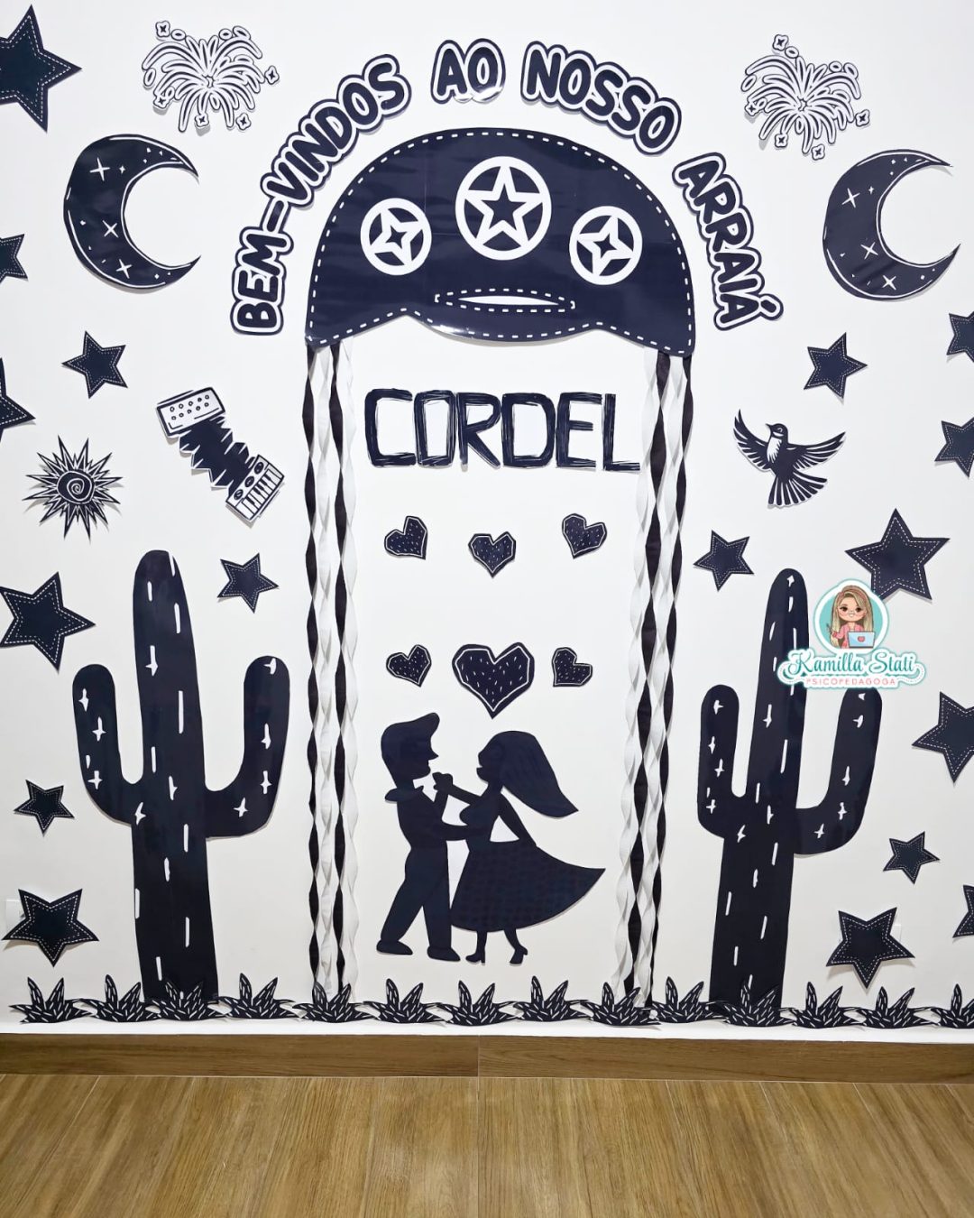Painel cordel bem-vindos