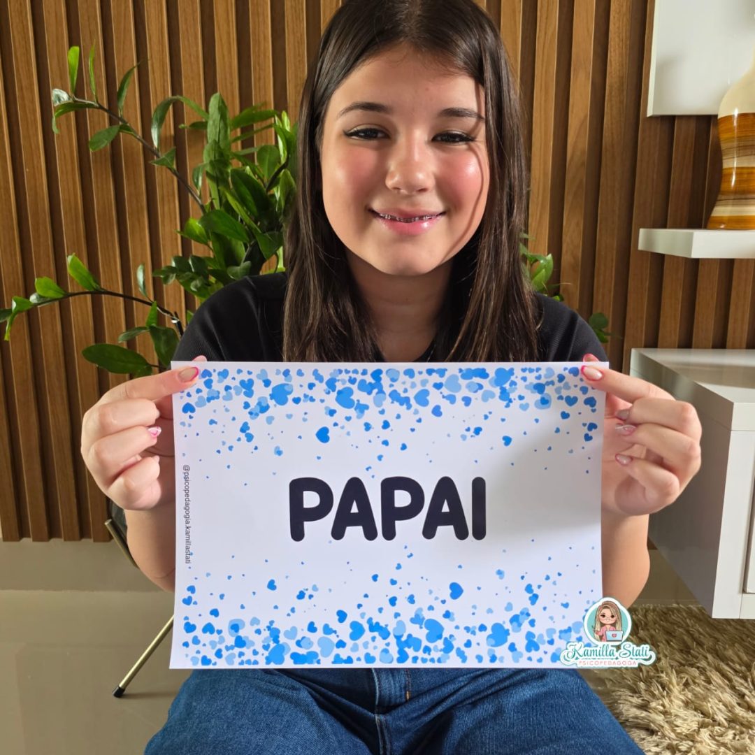 Plaquinhas para apresentação dia dos pais
