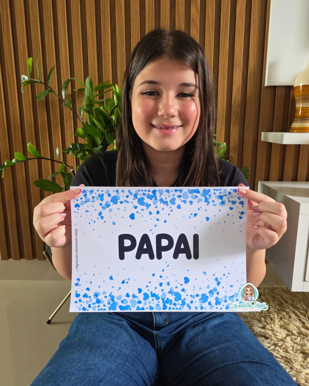 Plaquinhas para apresentação dia dos pais