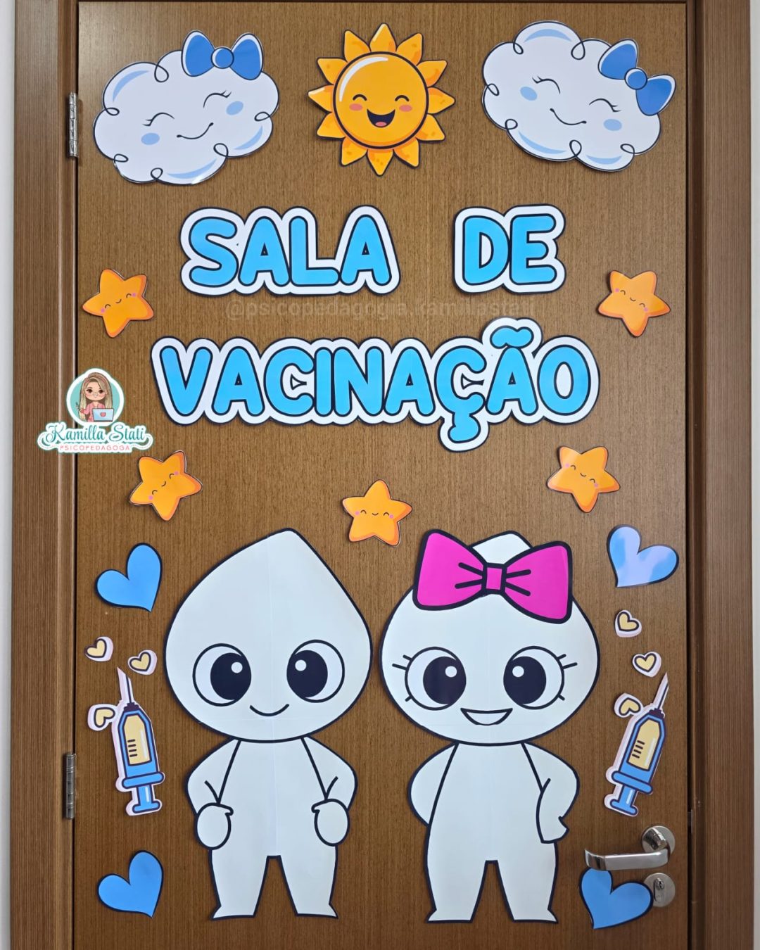 Decoração de porta sala de vacinação - Imagem 3