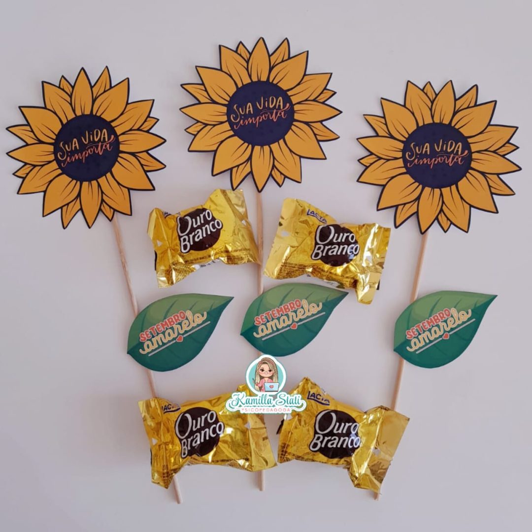 Lembrancinha Setembro Amarelo: girassol