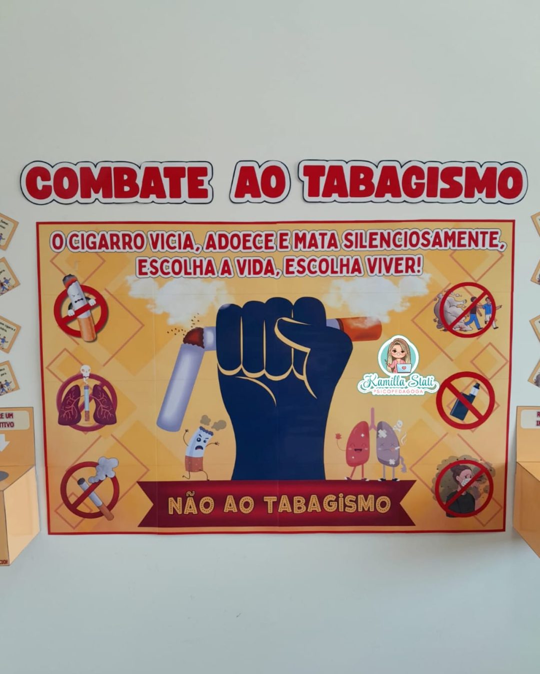Mural + lembrancinhas Combate ao tabagismo - Imagem 3