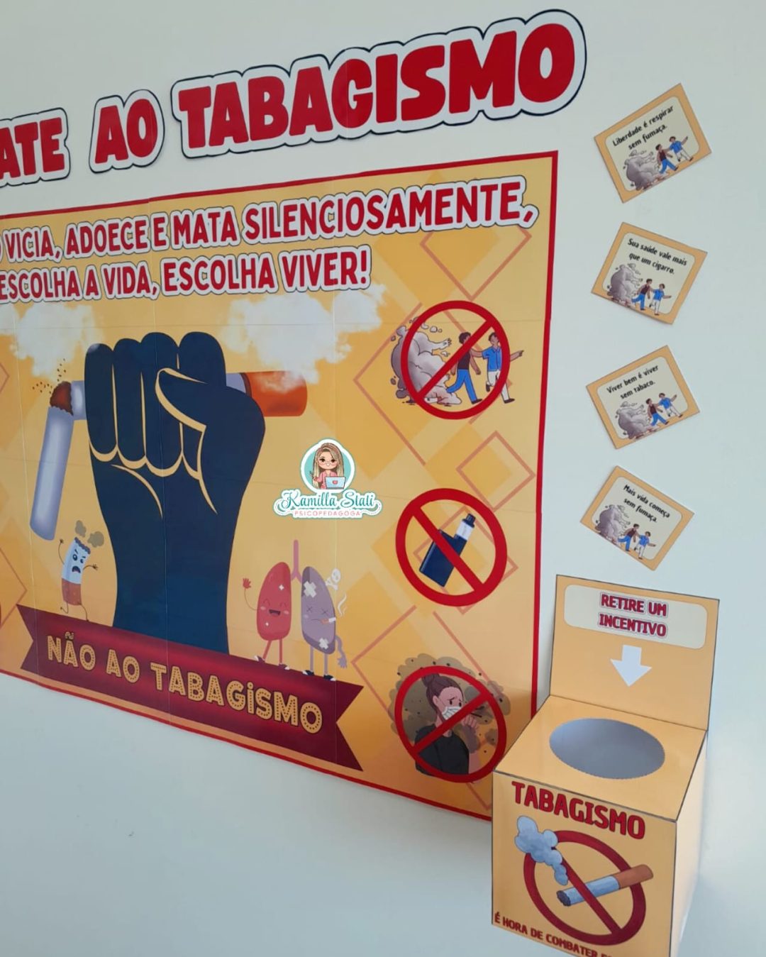 Mural + lembrancinhas Combate ao tabagismo - Imagem 5