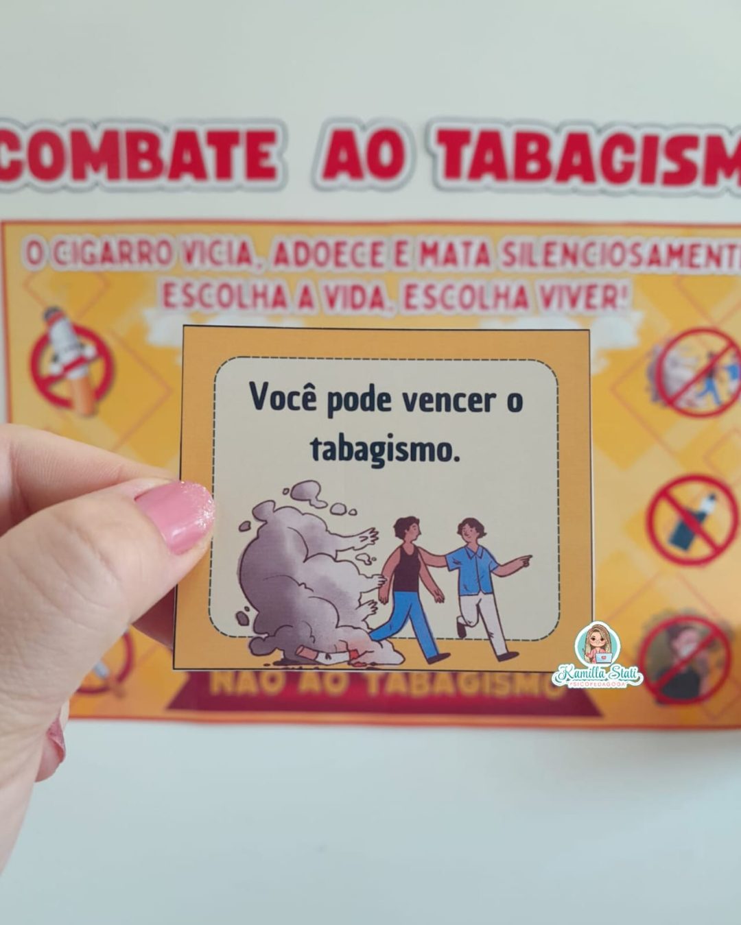 Mural + lembrancinhas Combate ao tabagismo - Imagem 8