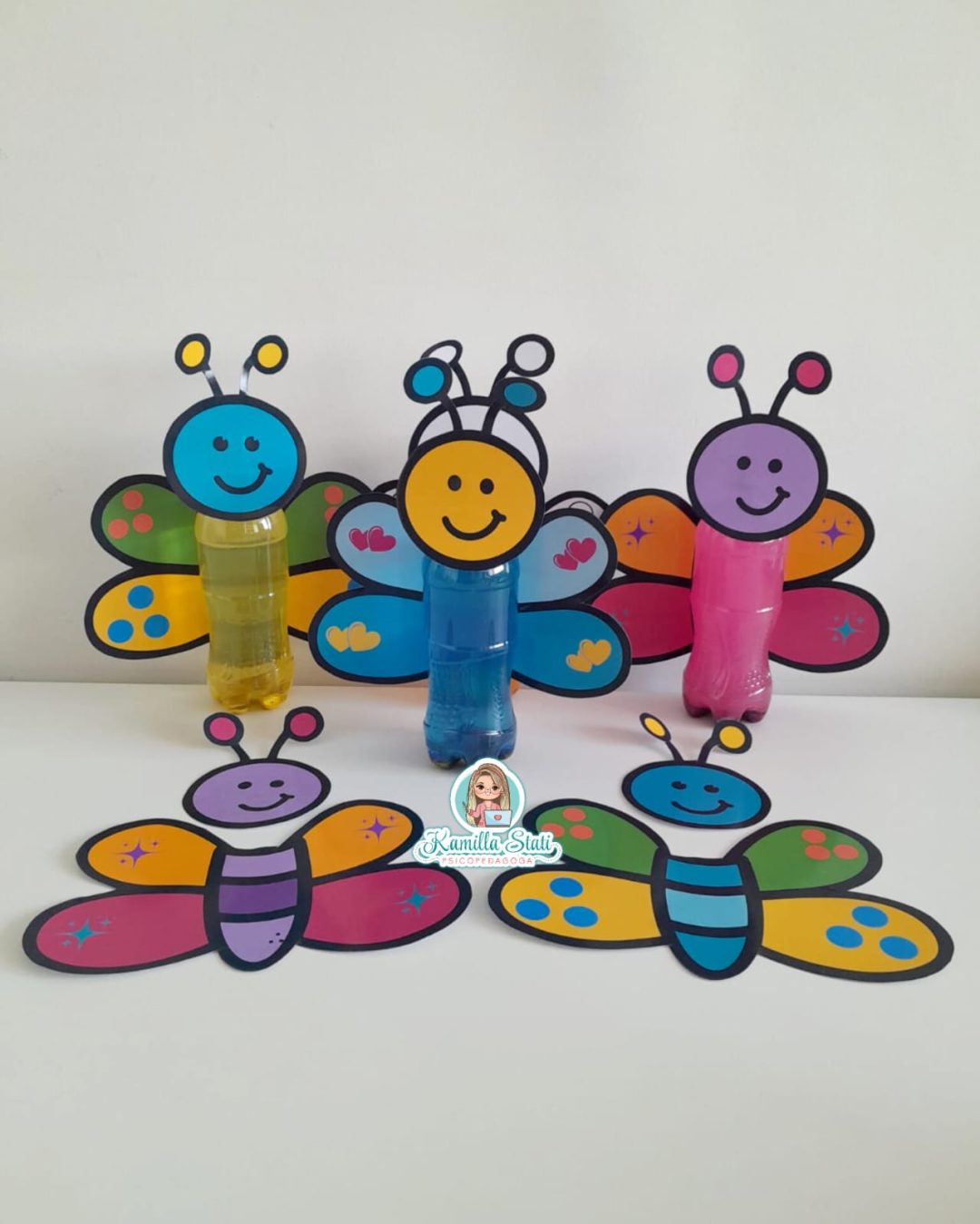 Borboleta sensorial na garrafinha
