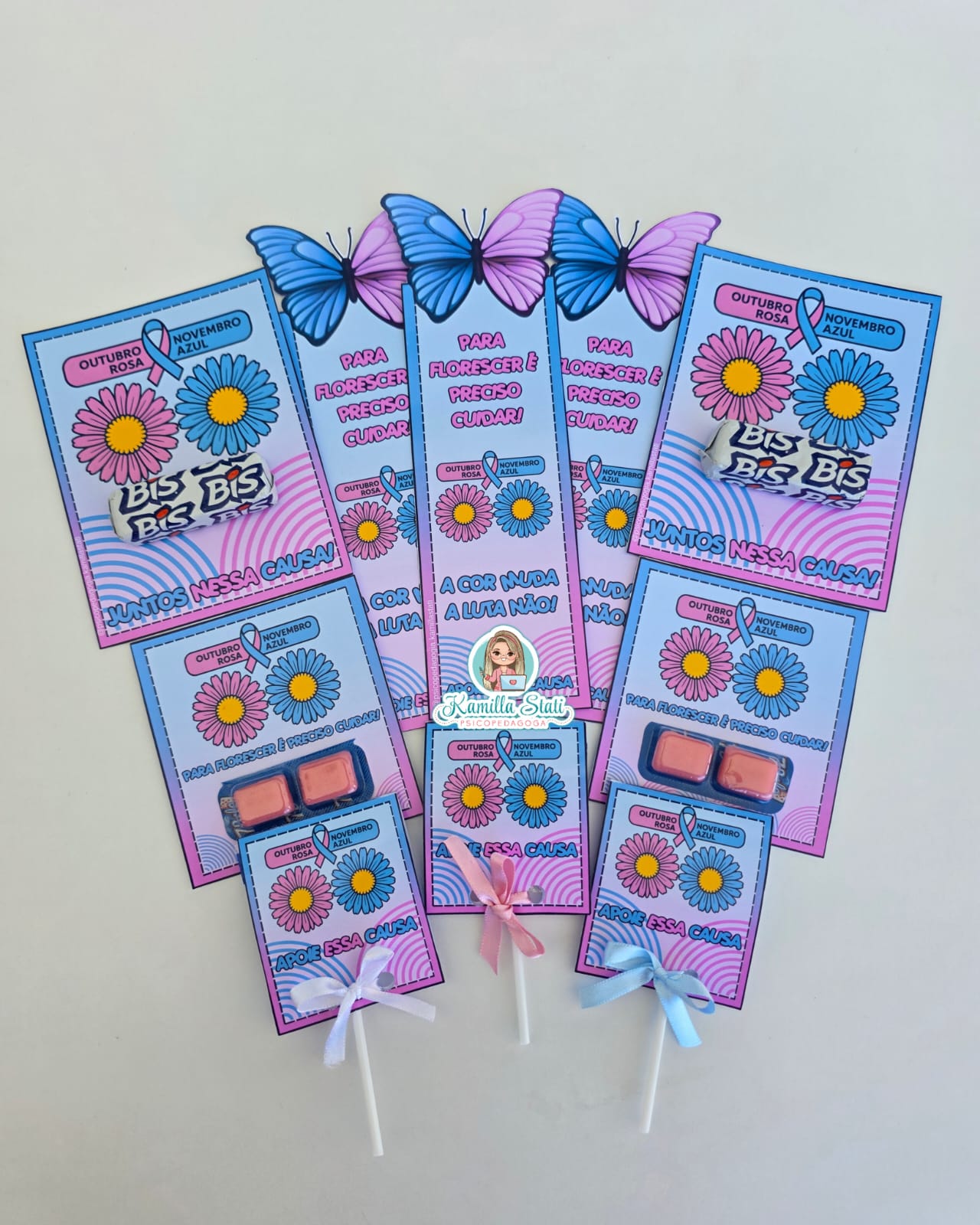 Lembrancinhas outubro rosa e novembro azul