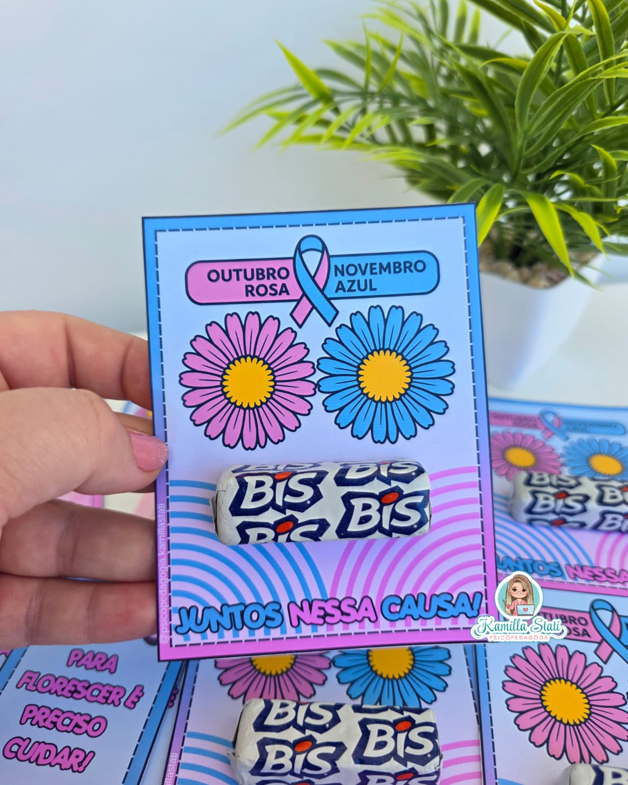 Lembrancinhas outubro rosa e novembro azul - Imagem 2