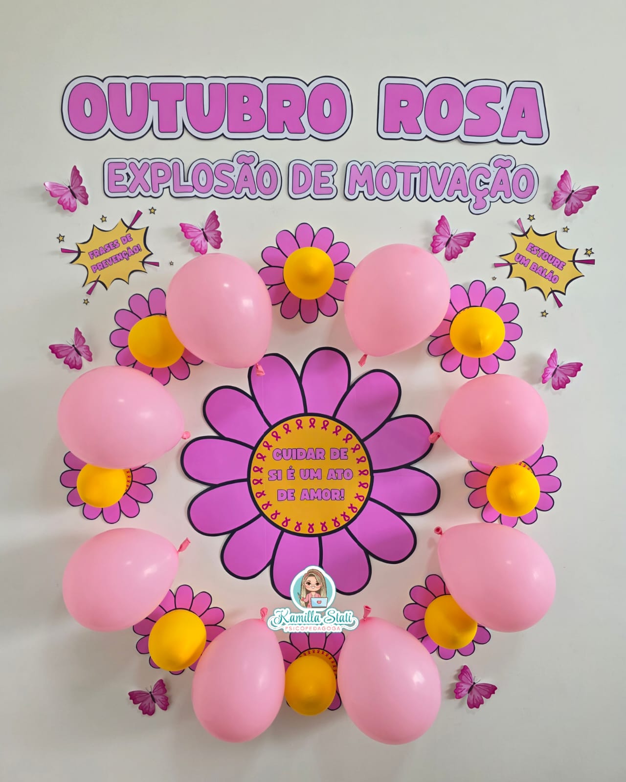 Outubro rosa explosão de motivação