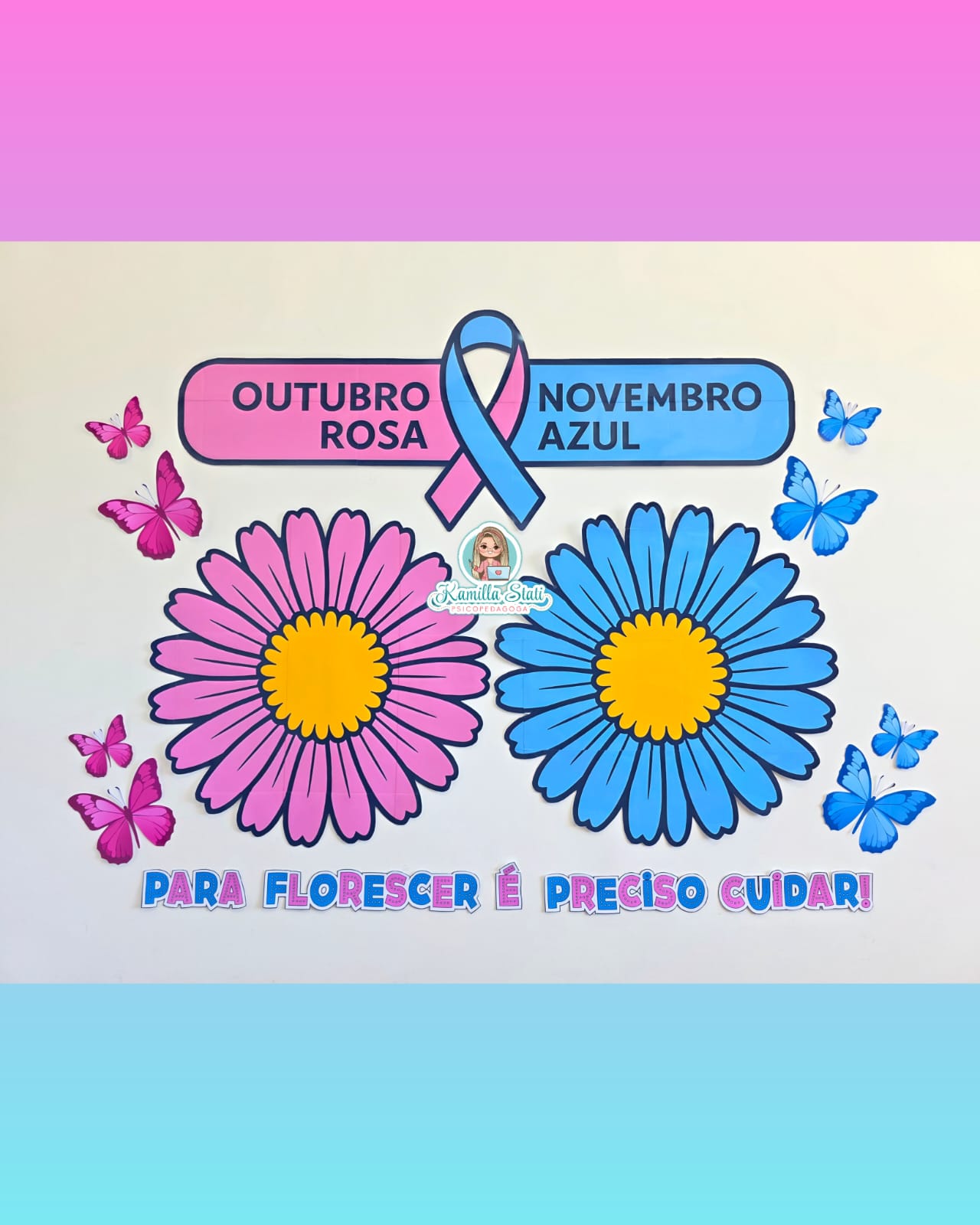Painel Outubro rosa e Novembro azul