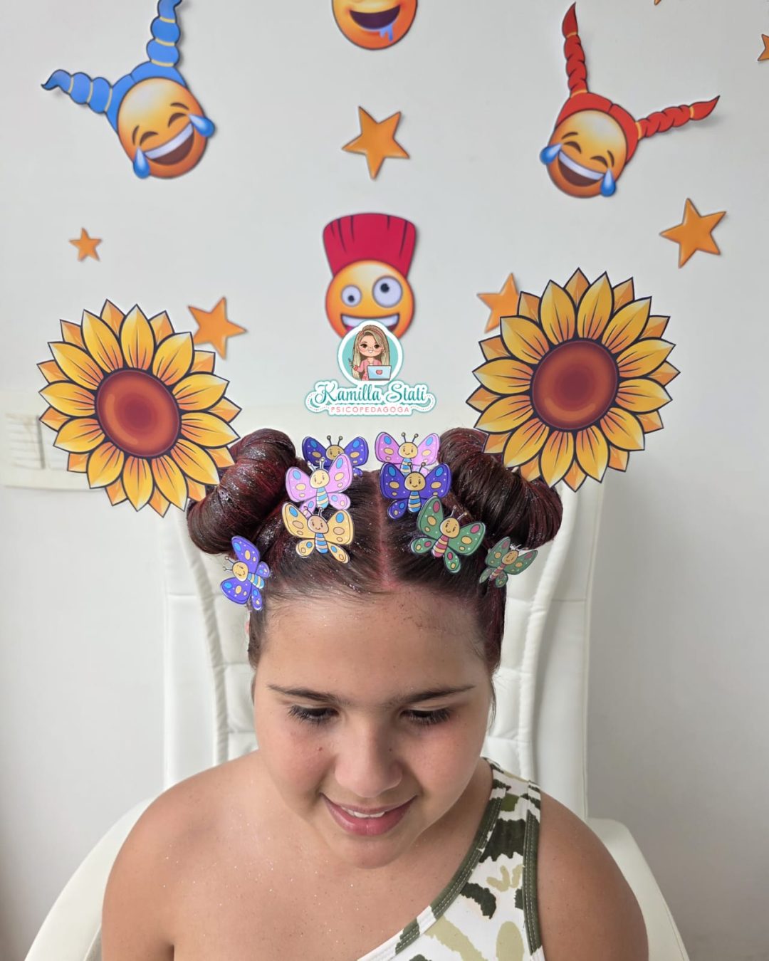 Cabelo maluco girassol