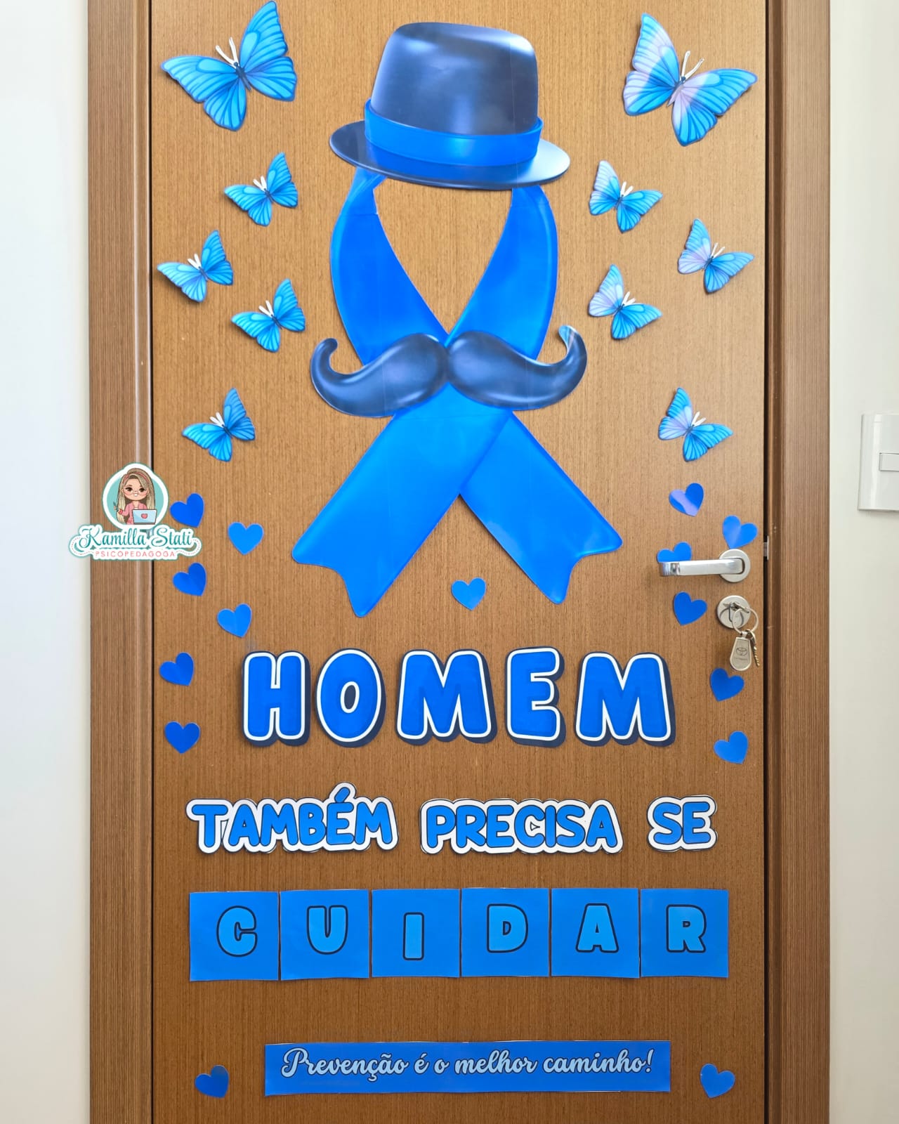 Decoração de porta Novembro Azul - Imagem 3