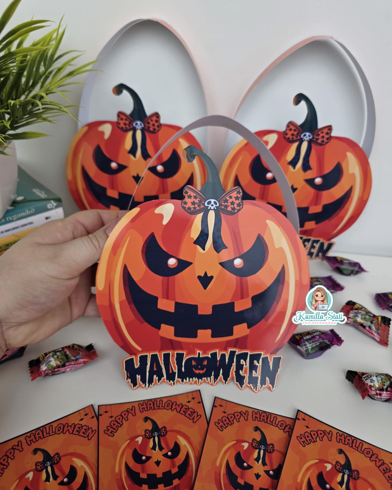 Lembrancinha abóbora halloween