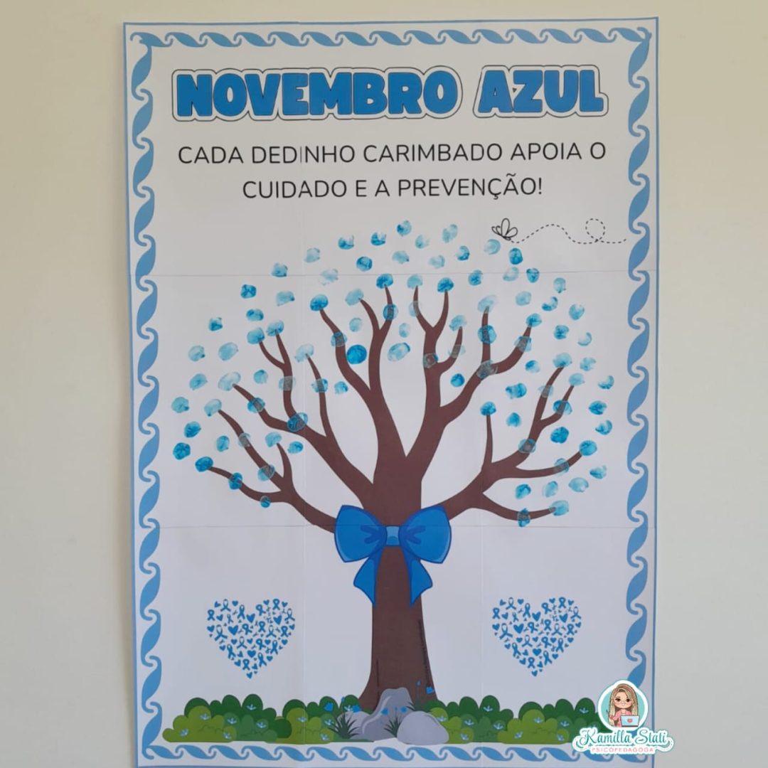 Mural dos dedinhos Novembro Azul