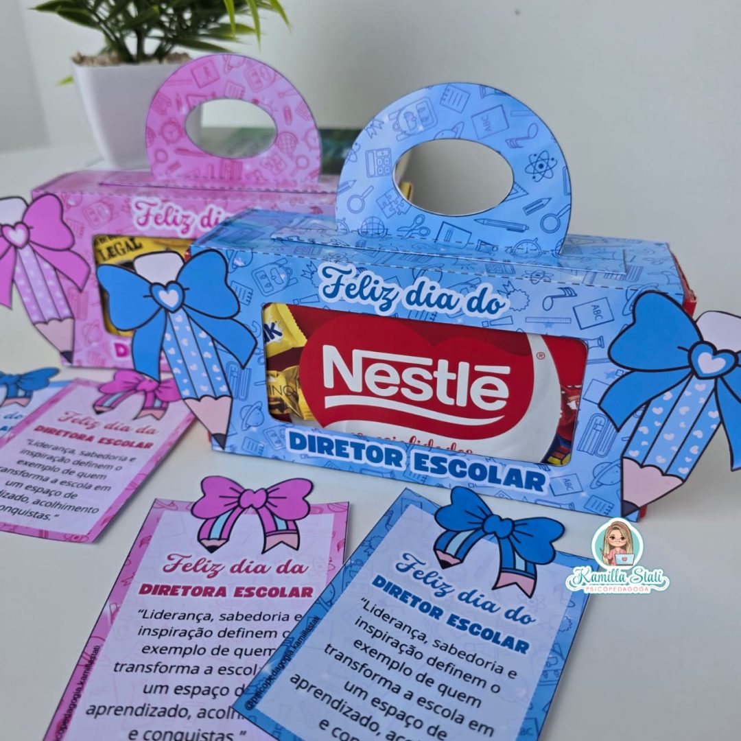 Caixa de bombom dia do diretor(a) escolar