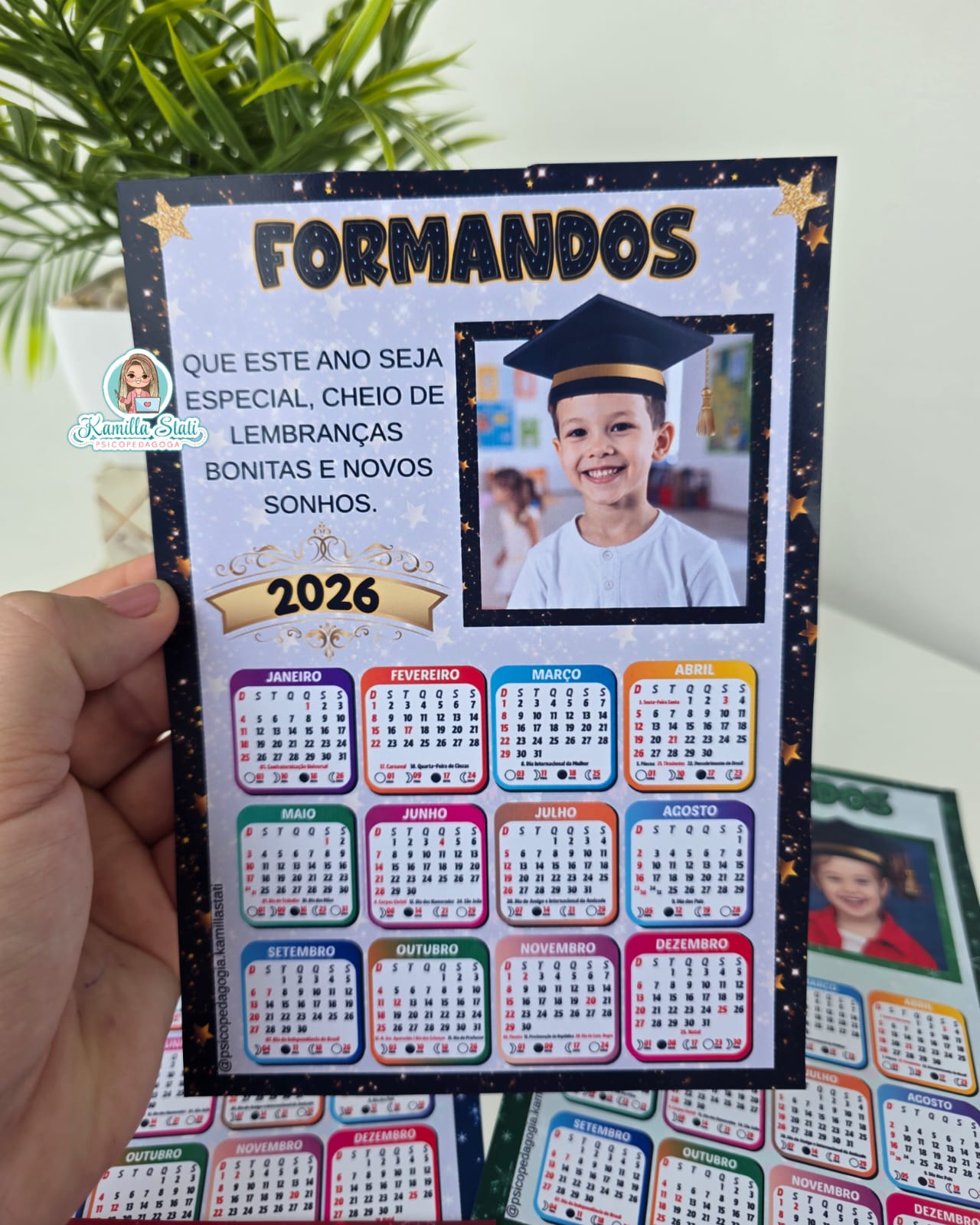 Calendário formandos com foto