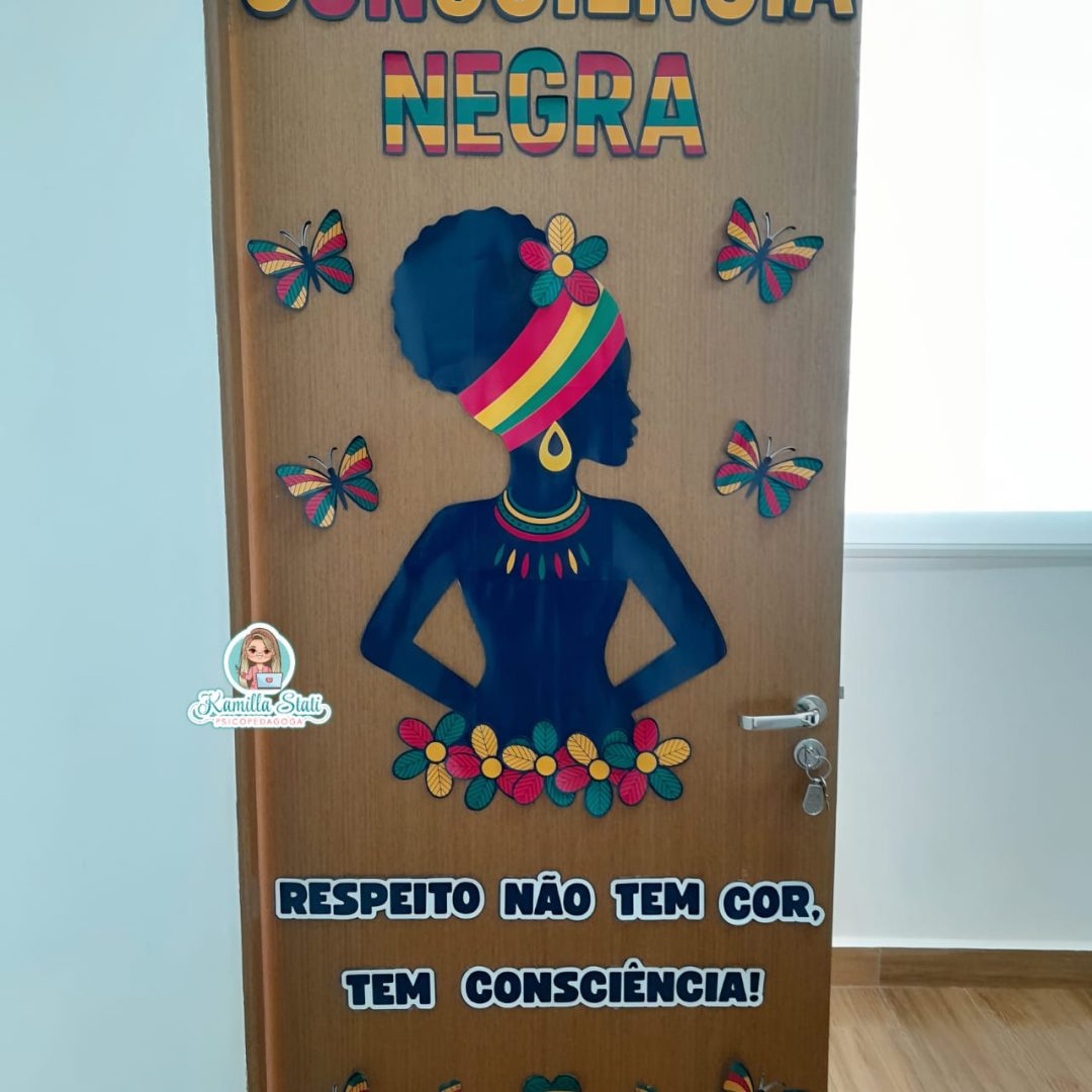 Decoração de Porta Consciência Negra