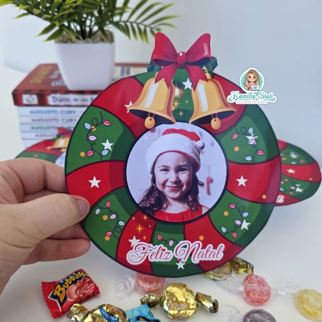 Guirlanda de Natal com foto para doces