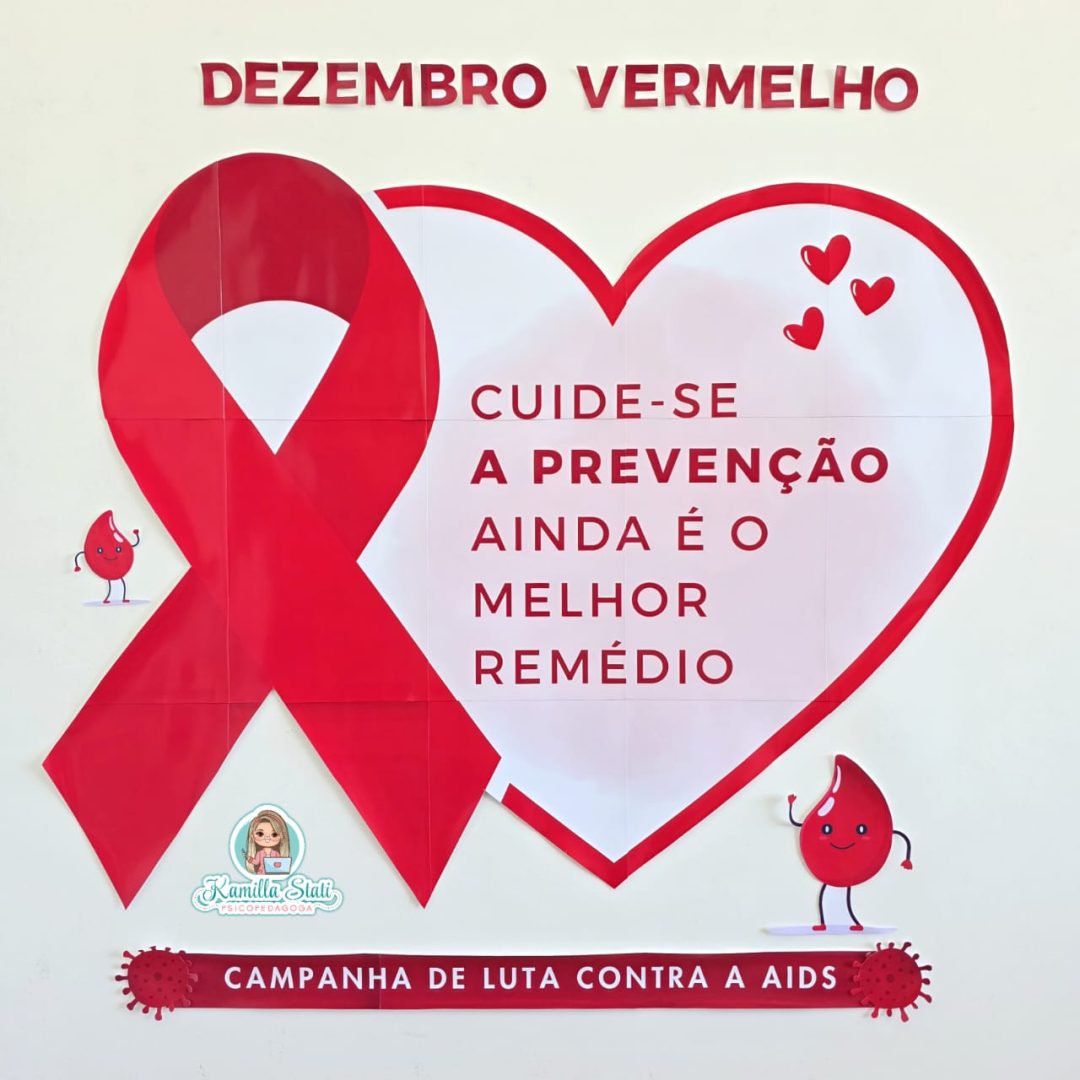 Painel dezembro vermelho coração