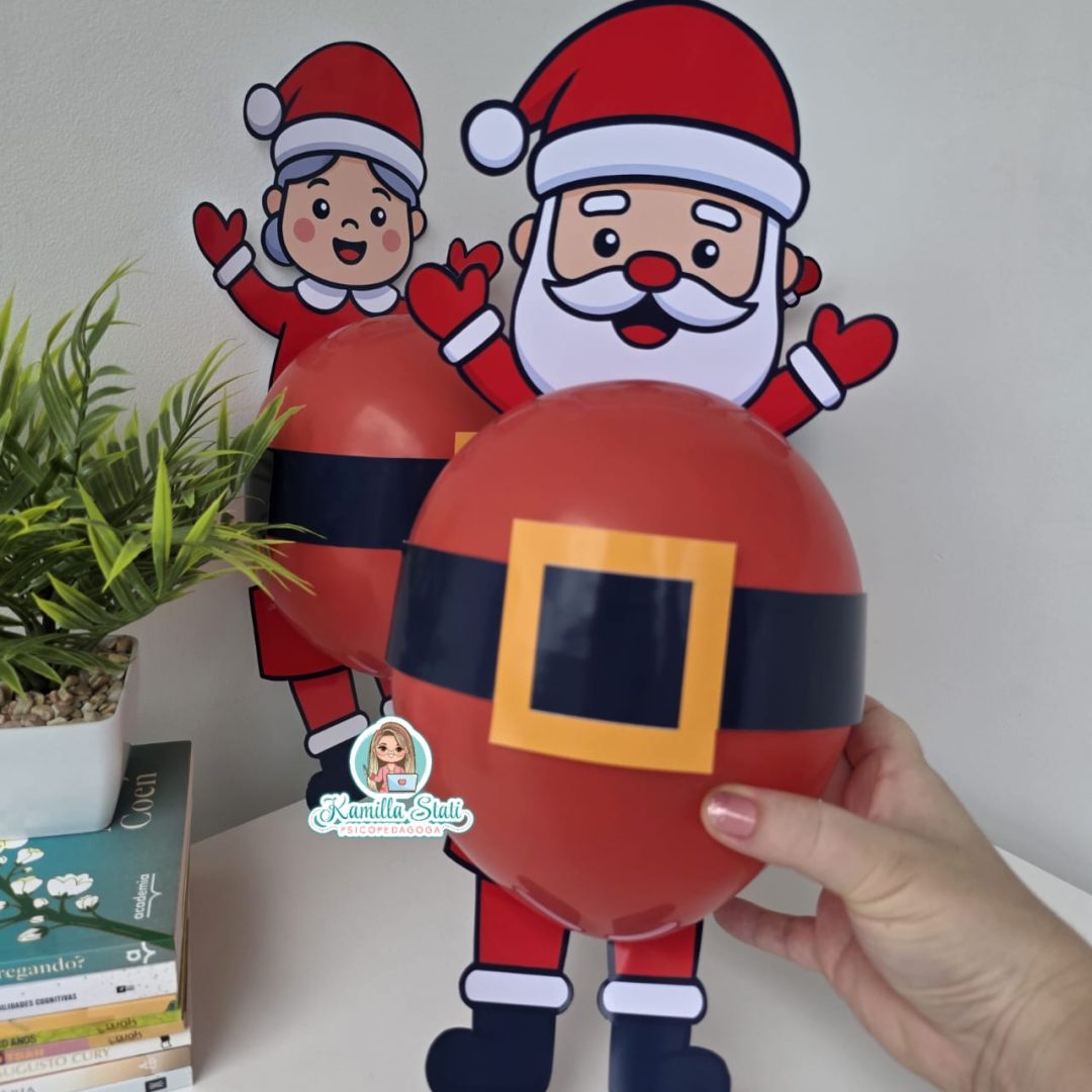 Papai e Mamãe Noel na bexiga