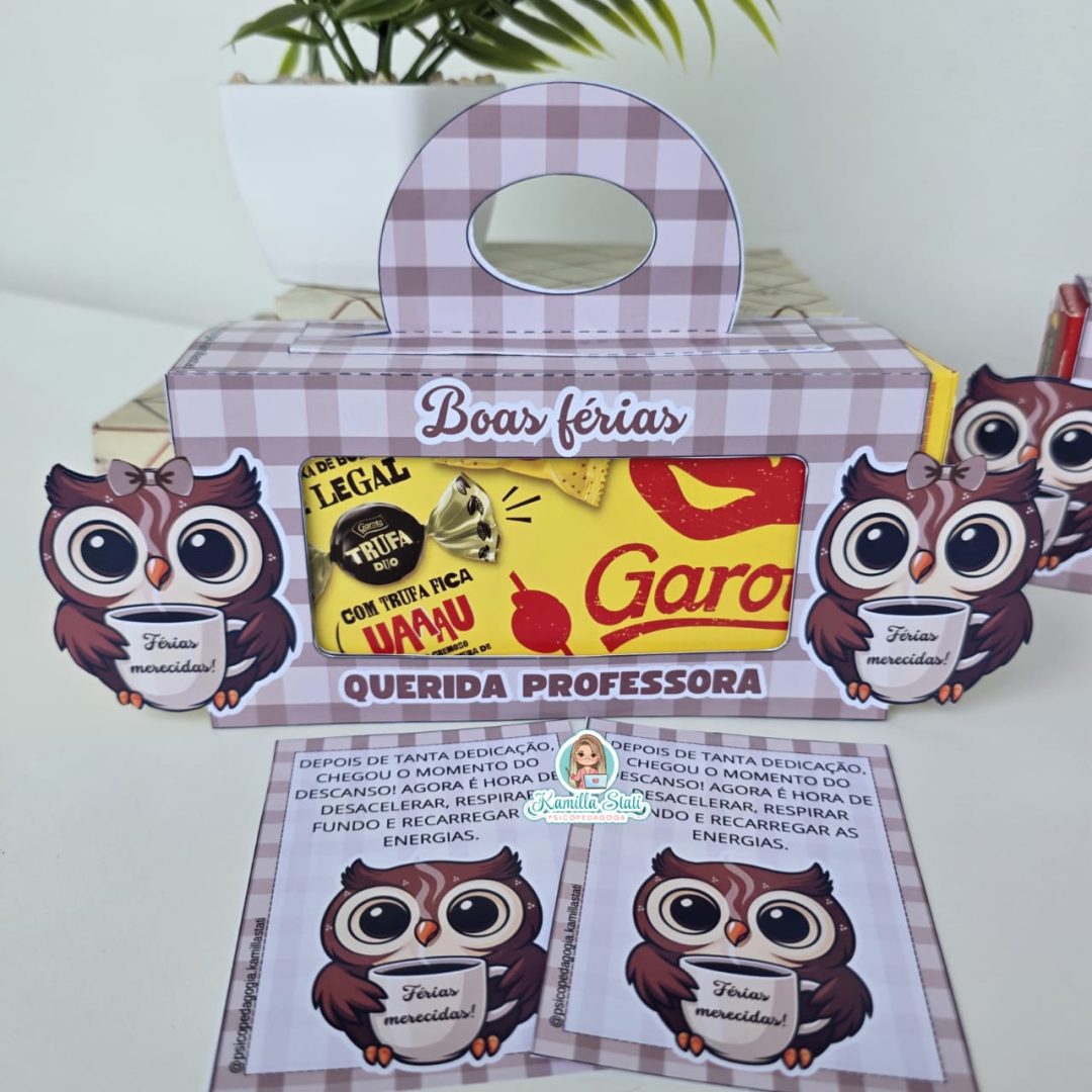 Caixa de bombom férias