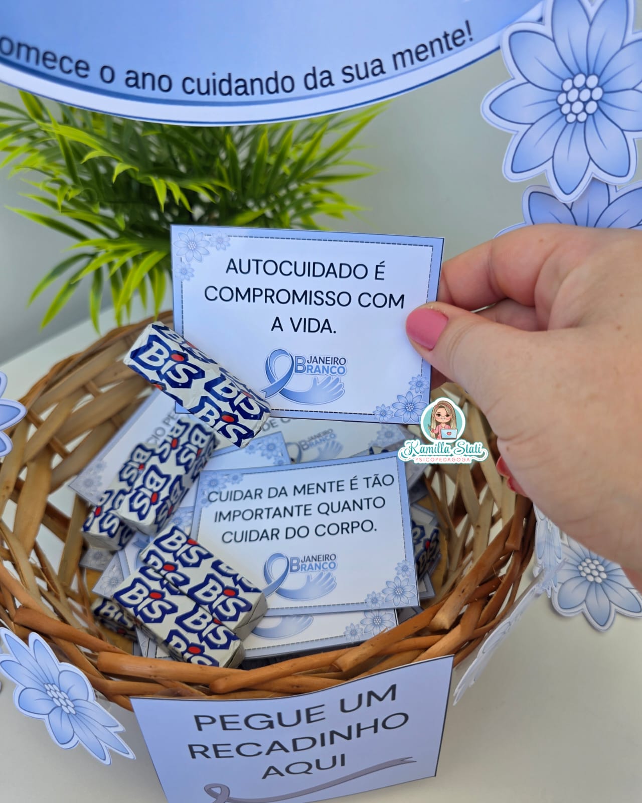 Cesta de recadinhos Janeiro Branco - Imagem 4