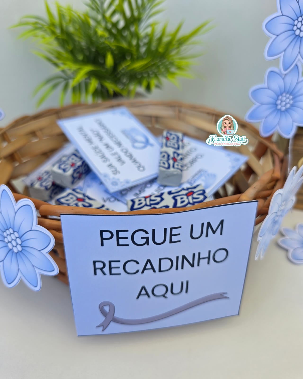 Cesta de recadinhos Janeiro Branco - Imagem 3