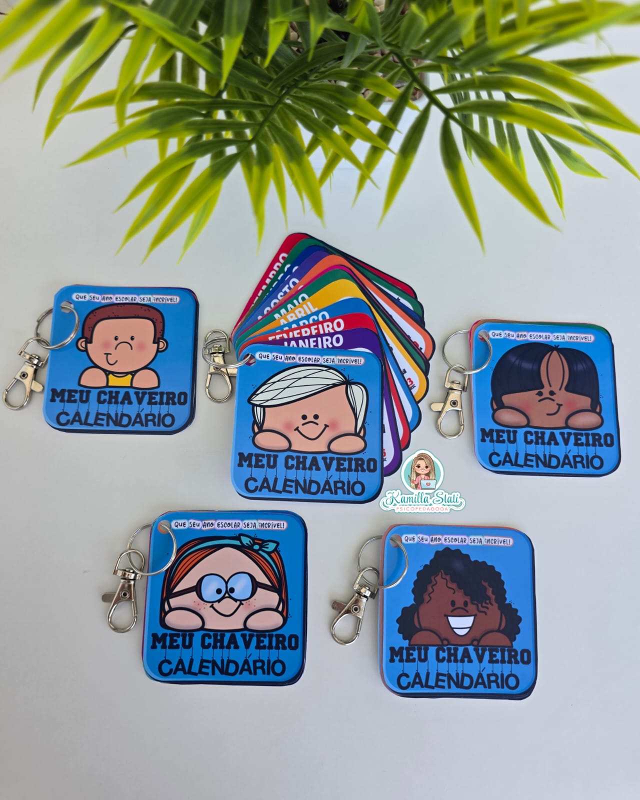 Chaveiro calendário 2026 rostinhos - Imagem 3