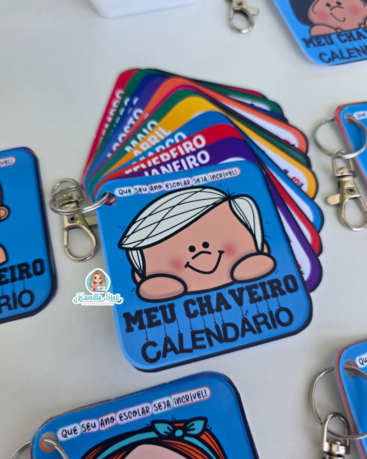 Chaveiro calendário 2026 rostinhos - Imagem 4