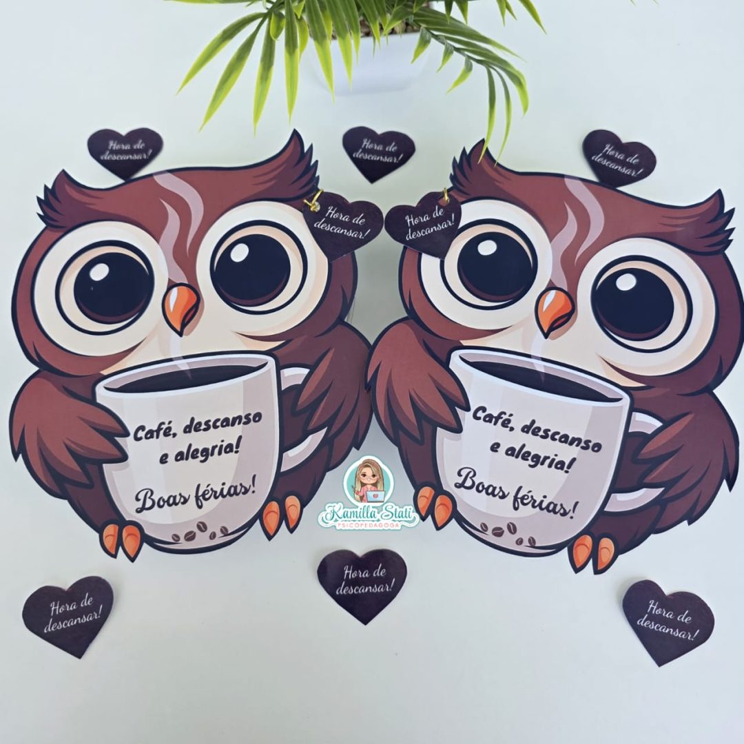 ️Lembrancinha Coruja boas férias
