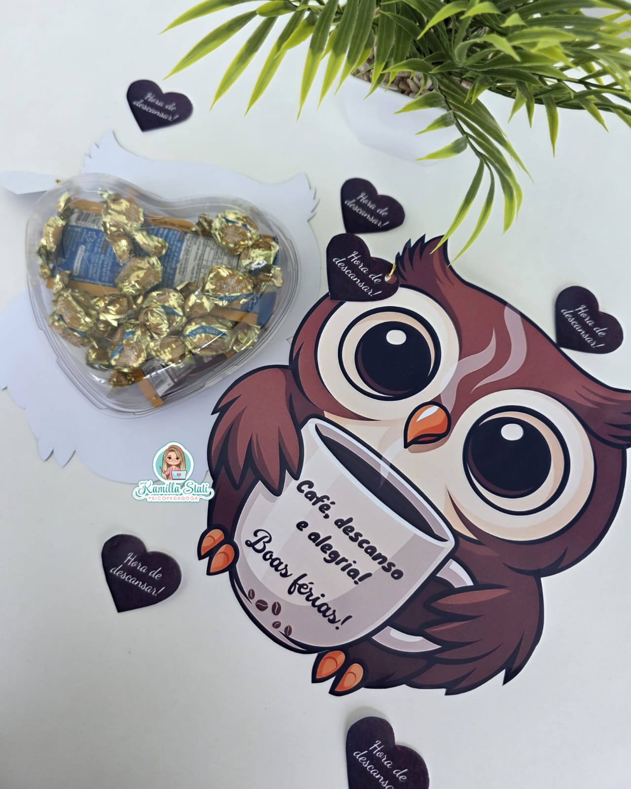 ️Lembrancinha Coruja boas férias - Imagem 3