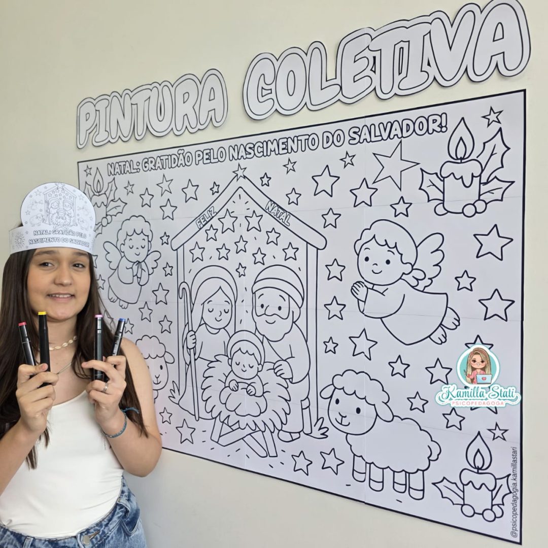 Pintura coletiva Natal Cristão