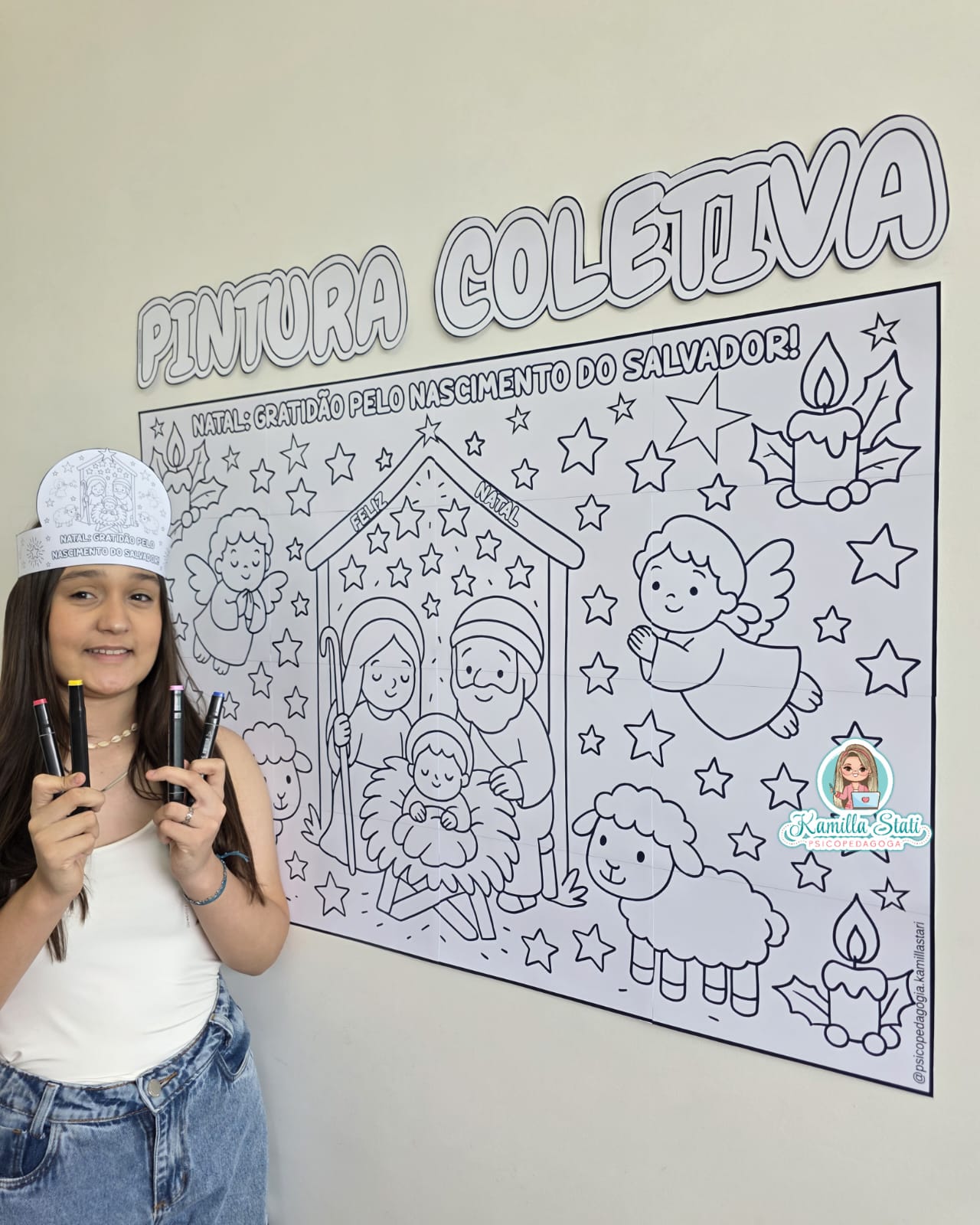 Pintura coletiva Natal Cristão