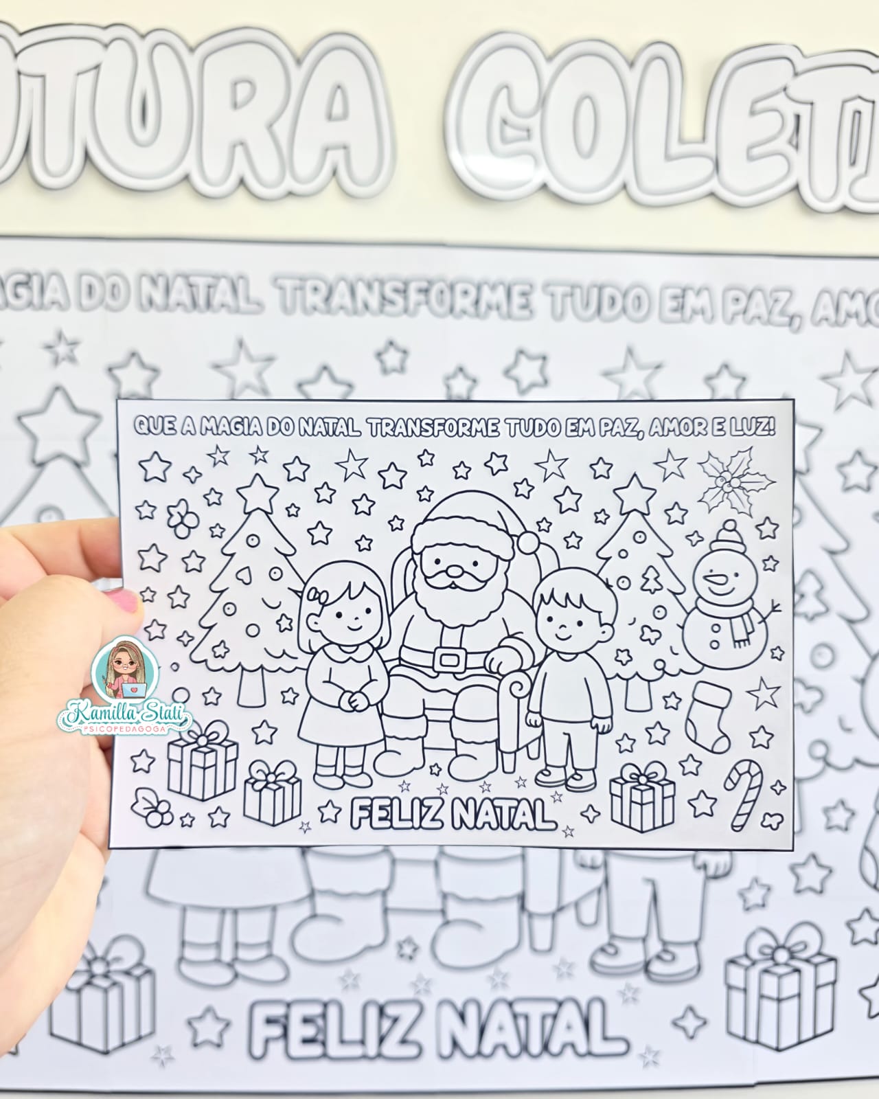 Pintura coletiva Natal Papai Noel - Imagem 2