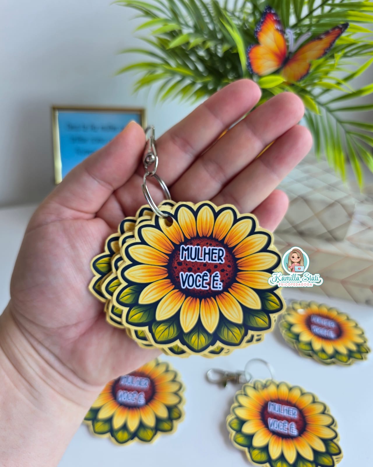 Chaveiro girassol dia da mulher - Imagem 2